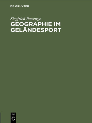 cover image of Geographie im Geländesport